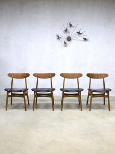 Carl Hansen & Son vintage design eetkamerstoelen dinnerchairs chair dining chair bentwood Hans Wegner