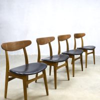 Vintage design dinner chairs eetkamer stoelen Hans Wegner CH30