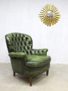 vintage leather wingback chair chesterfield chair armchair antique