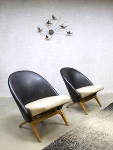 Vintage Congo style chairs Artifort Theo Ruth Dutch set design fauteuils