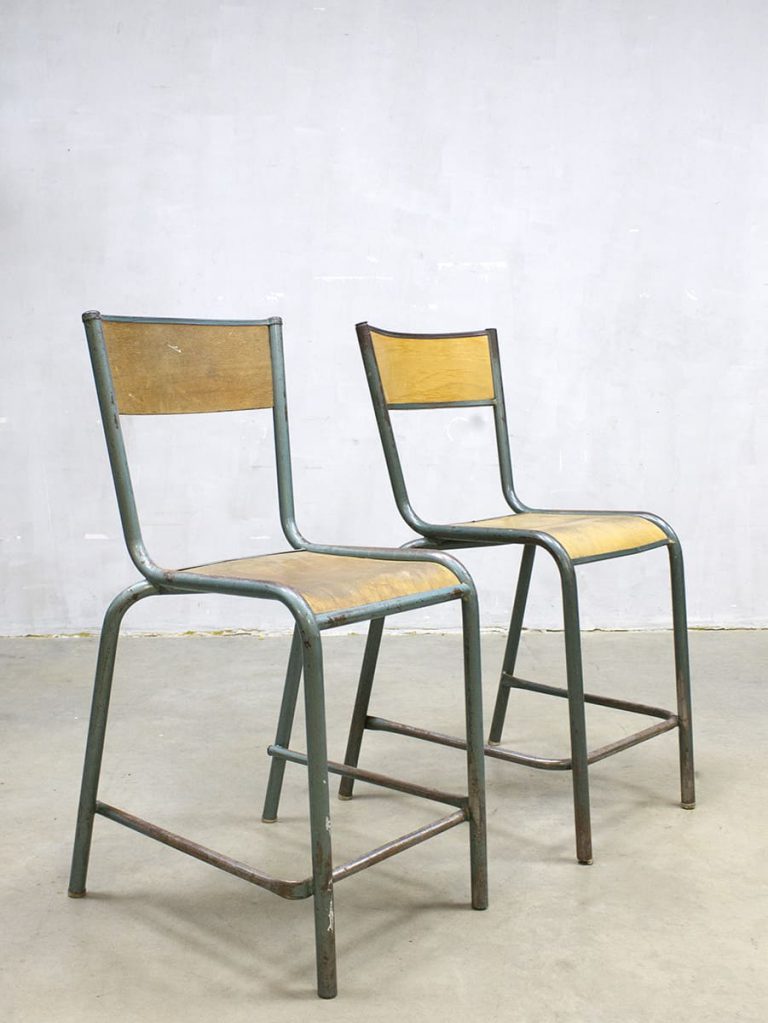 Franse vintage krukken industrieel, vintage French stools Industrial