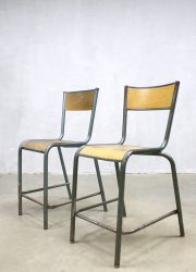 Franse vintage krukken industrieel, vintage French stools Industrial
