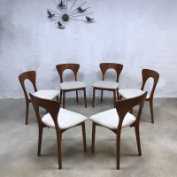 Midcentury design Danish dinnerchairs Koefoed Hornslet vintage stoel