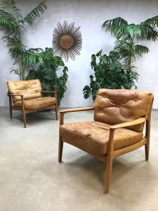 Vintage deense design fauteuils lounge chairs armchairs Danish