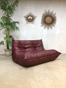 Vintage leren design bank sofa Togo Ligne Roset Michel Ducaroy