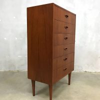 Scandinavian modern vintage cabinet chest of drawers teak