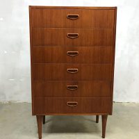 Vintage Deense ladekast teak chest of drawers cabinet Danish