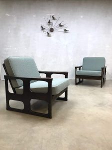 vintage midcentury modern lounge chair fauteuil Danish Deens Scanidinavisch