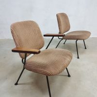 Vintage Industrial lounge chairs Kembo Gispen 'minimalism'