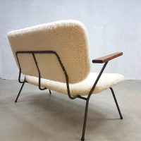 mid century design faux fur sofa Kembo Gispen fifties sixties