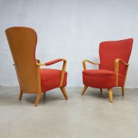 Vintage Dutch design fauteuil wingback chair Cees Braakman Pastoe