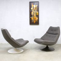 Midcentury vintage design draaifauteuil Artifort swivel chair F511 Geoffrey Harcourt