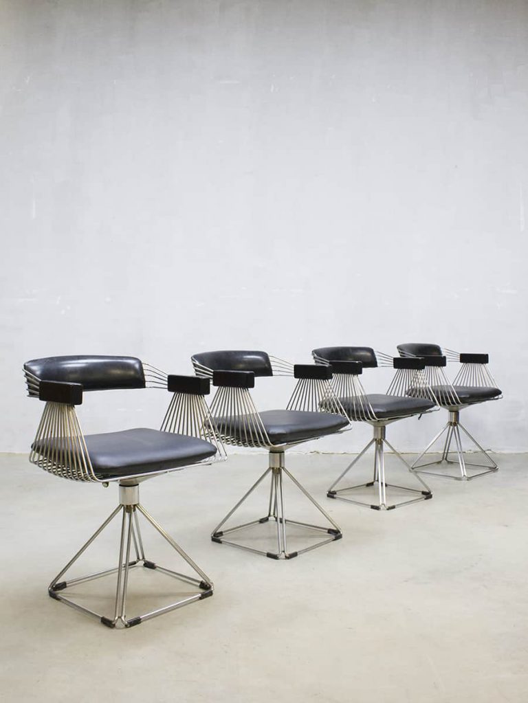 Vintage design Delta dinner chairs eetkamerstoelen Rudi Verelst Novalux