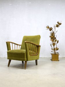 vintage mid century modern design armchair spindle fauteuil