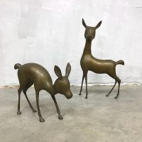 Brass Bambi deer sculpture decoration messing vintage koper hert