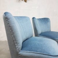 vintage velours fauteuil cocktail stoel lounge chair fifties design retro cocktail chair