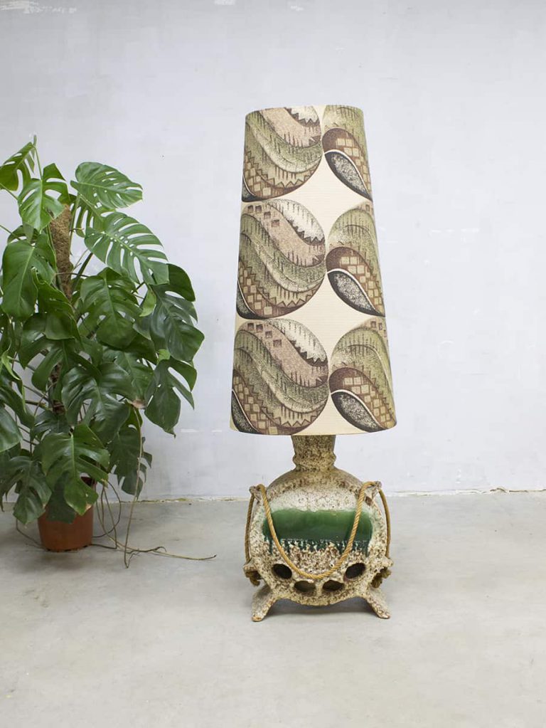 vintage retro lamp vloerlamp West Germany keramische voet