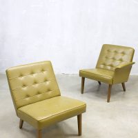 vintage duo lounge chair bank fauteuil jaren 50 mad men