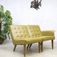 Vintage sofa lounge chairs 'love seat' Mad men style