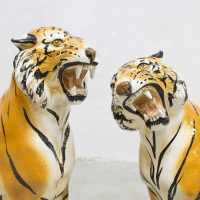Italian design tijgers keramiek decoratie luxe