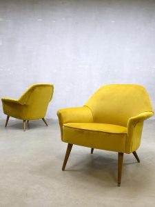 midcentury vintage design velvet chair armchair clubchair fifties retro