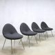 Dutch design Artifort 'little conco' dinner chairs Michiel van den Kley