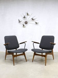 midcentury modern lounge chairs armchair fauteuil Webe Louis van Teeffelen