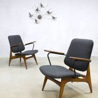 Vintage armchairs WéBé lounge fauteuils Louis Van Teeffelen