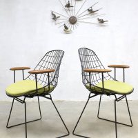 Industrial vintage design wire chairs draadstoelen Pastoe Cees Braakman CH05