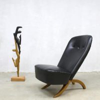 Midcentury vintage Dutch design congo chair fauteuil Theo Ruth Artifort