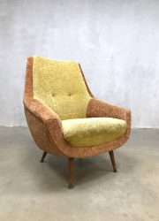 Midcentury colored Teddy armchair lounge stoel fifties