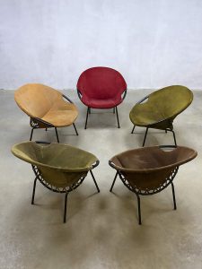 Vintage suède kuipstoelen balloon chairs Lusch & Co, Erik Ole Jørgensen