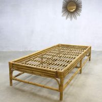 vintage bamboe rattan daybed Dutch design rotan sofa