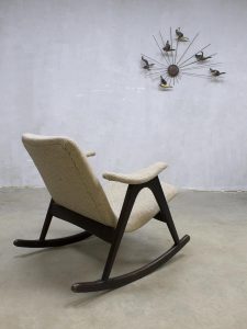 vintage design schommelstoel rocking chair Webe Dutch design Louis van Teeffelen