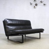 Vintage Dutch design leather sofa leren lounge bank Artifort Kho Liang Ie