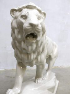vintage Goebel porseleinen beeld leeuw jaren 60 porselain ceramic figure Lion