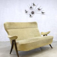 Vintage design two seats sofa tweezits lounge bank Artifort Theo Ruth