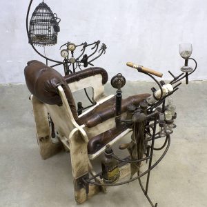 vintage Dutch design art chair steam punkh. Dullaart