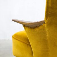 vintage arm chair velvet Scandinavian style interior loft