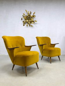 Danish midcentury vintage design velvet armchairs clubchair 'pure Luxury'