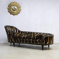 French vintage Art Deco chaise longue Italian French daybed sofa design