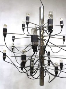 vintage kroonluchter lamp Gino Sarfatti chandelier