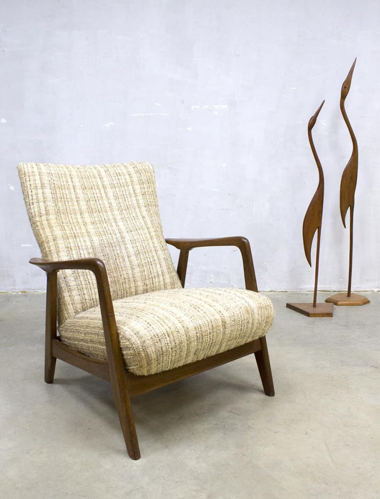 Vintage Deense Alf Svensson lounge fauteuil Danish easy chair 'Kontur' Fritz Hansen