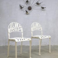 Vintage 'hello there' Popart chairs stoelen Jeremy Harvey Artifort