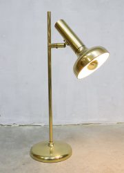 Vintage gouden bureaulamp brass golden desk lamp table lamp Koch & Lowy