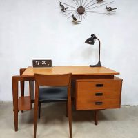 vintage Deense teak houten bureau Danish writing desk