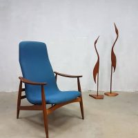Vintage armchair lounge fauteuil Deense stijl Webe Louis van Teeffelen