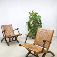 Vintage tuigleren fauteuils lounge armchairs Ecuador Angel Pazmino Peru