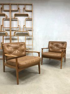 Vintage design lounge chairs fauteuils Eugen Schmidt Soloform