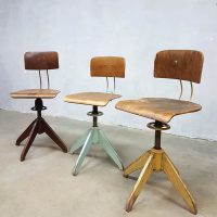 Bemefa vintage industrial workshop chairs factory stools Rowac